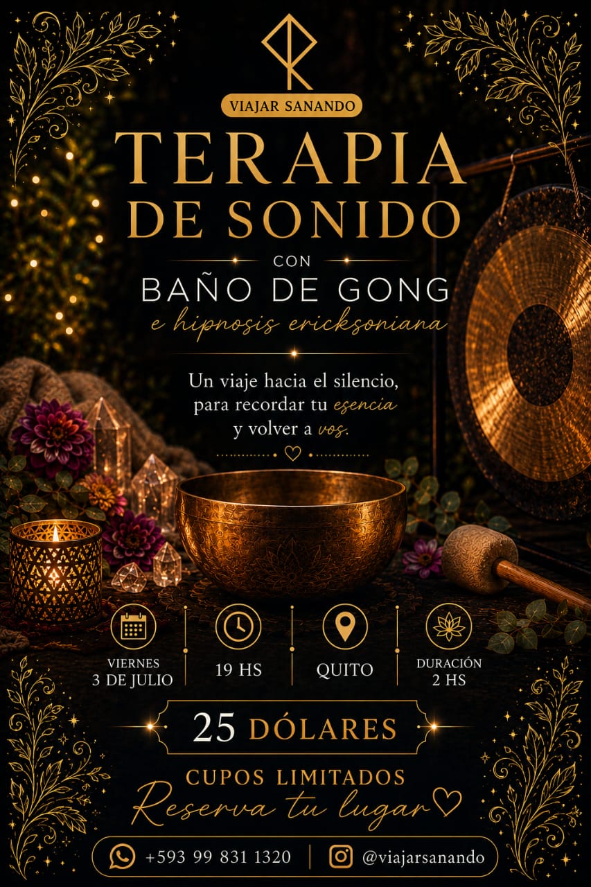 Terapia de sonido con baño de gong e hipnosis ericksoniana